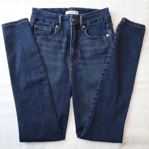 Good American Good Curve Skinny Jeans | Dark Wash | EUC | 0/25 - Picture 11 of 11